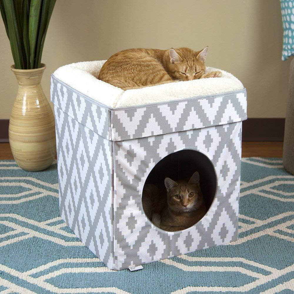 Indoor Cat Cube Furniture, White Cube