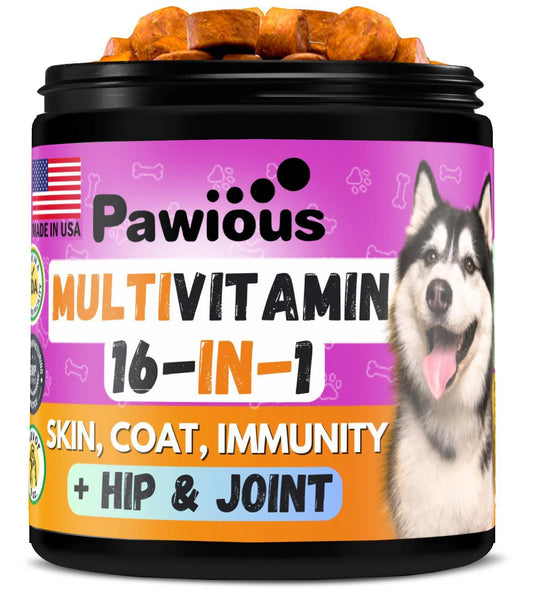 Dog Multivitamin Chewable with Glucosamine 16 in 1 Dog Vitamins