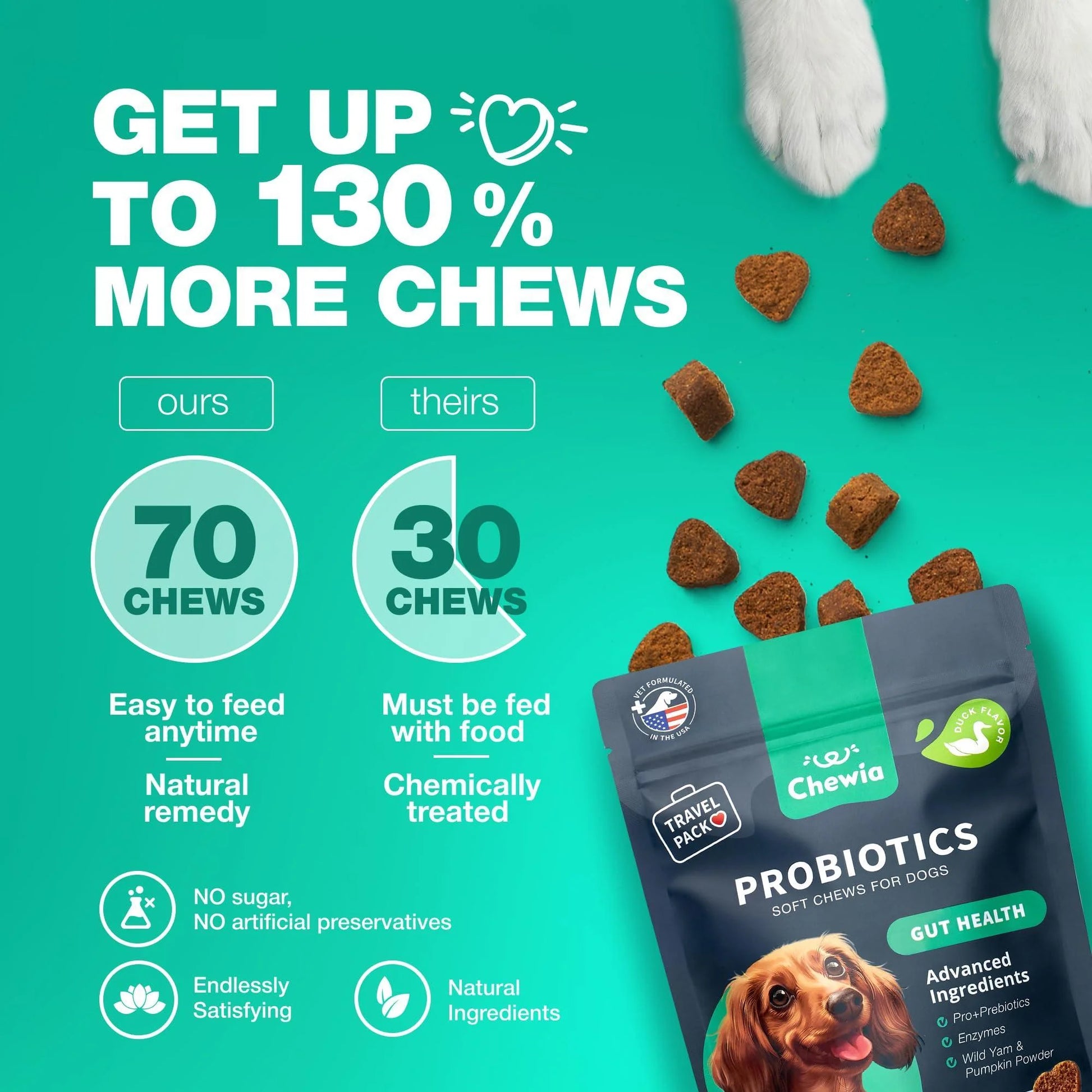 Probiotics for Dogs Support Gut Health Immunity Yeast Balance Itchy Skin